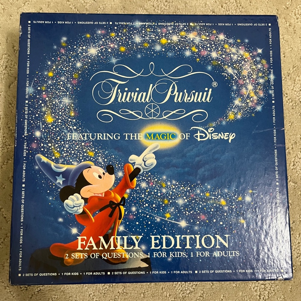Vintage Trivial Pursuit Disney Family Edition Board Game Mickey Mouse 1987